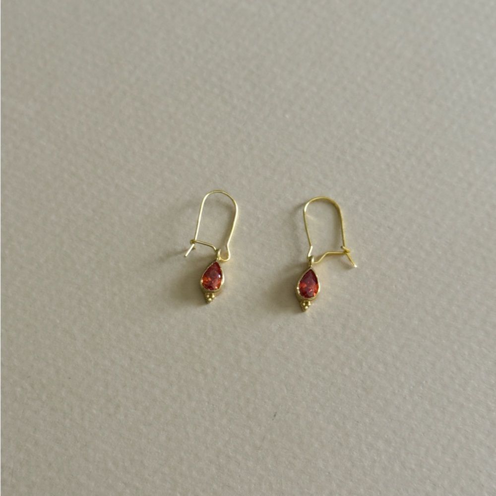 Red gemstone Earrings R914